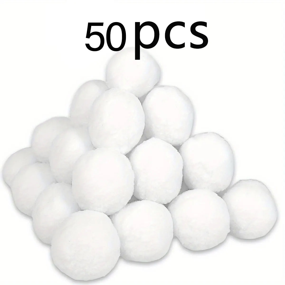 Artificial Snow Ball Realistic Fake Snow Toss Balls for Indoor Outdoor Winter Family Toss Games Christmas Tree Decoration