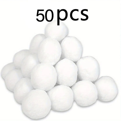 Artificial Snow Ball Realistic Fake Snow Toss Balls for Indoor Outdoor Winter Family Toss Games Christmas Tree Decoration