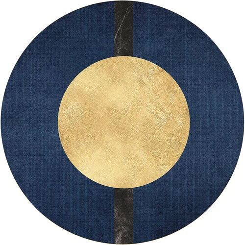 New Chinese Style Round Carpets for Living Room Home Decor Anti-Slip Floor Mat Bedroom Bedside Rug Art Studio Large Area Carpet