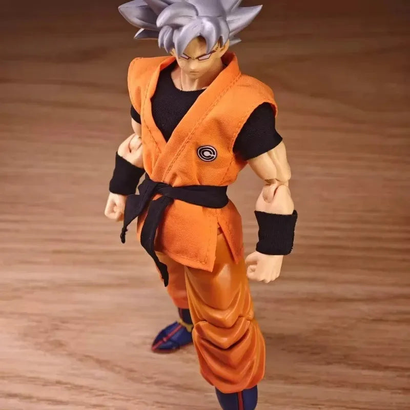 In Stock Shf 1/12 Scale Toys Goku Daoist Robe Orange Blue Uniforms Dragon Ball Series Figures Training Suit Goku Clothes Model