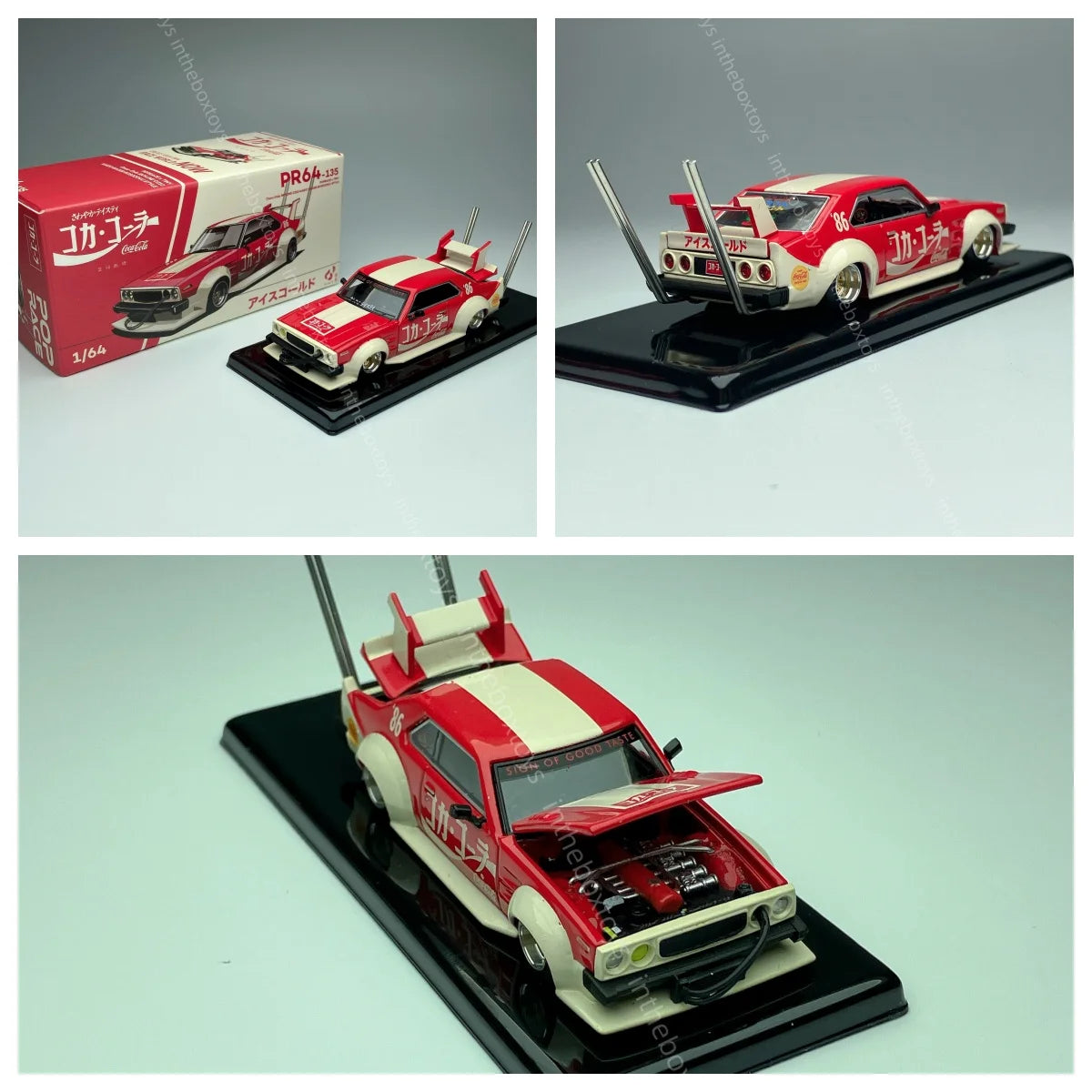 POPRACE X TINY PR64-135 Skyline C210 KAIDO Racer STYLE Diecast Model Car Alloy