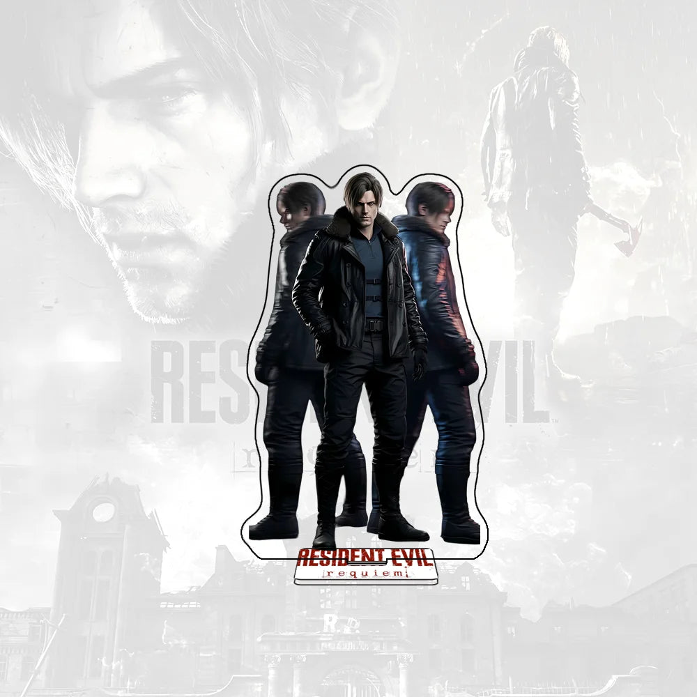 Resident Evil Requiem 15CM Leon Scott Kennedy Grace Ashcroft Acrylic Stand keychain Figure Desktop Decor Collection For Gamers