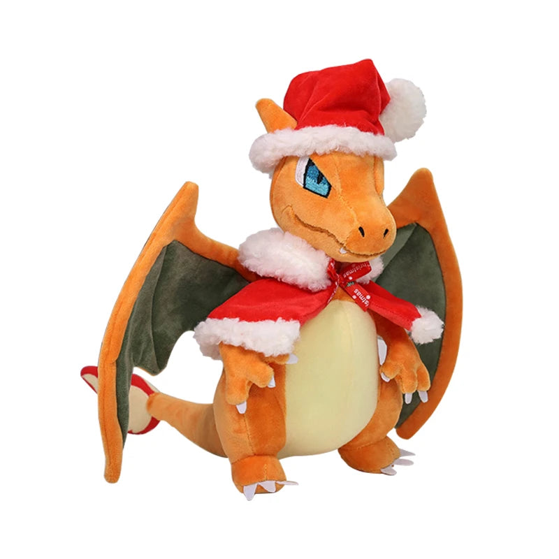 New 11 Inch Pokemon Christmas Series Plush Toys Charizard Charmander Soft Stuffed Peluche Doll Kids Child Xmas Birthday Gifts