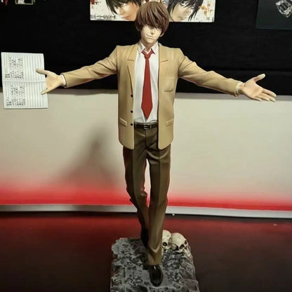 Death Note Yagami Light Figure, Suit-Wearing Statue Model with Open Arms, Death Note Anime Merchandise, Decorative Gift, Collectible Statue
