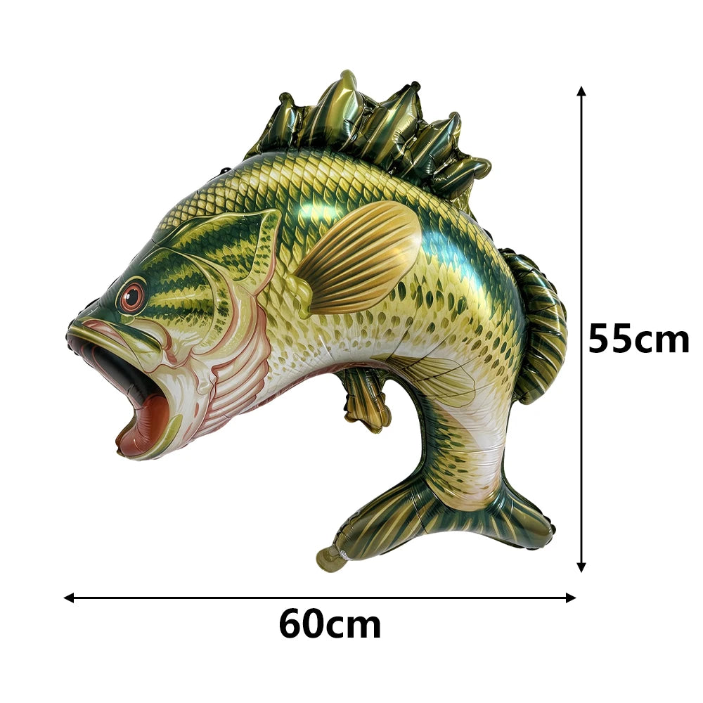 Fish Balloons Realistic Balloons Fishing Birthday Party Decor Cute Inflatable Fish Balloons for Fishing Theme Party Decorations