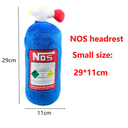 Car Seat NOS Headrest Pillow Universal Plush Neck Pillow Cushion Nos Bottle Stuffed Toys Soft JDM Cushion Gifts Car Interior