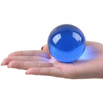 40MM Blue Crystal Ball Ornaments Asian Rare Natural Magic Glass Ball Healing Sphere Photography Decoration Home Decorative Balls