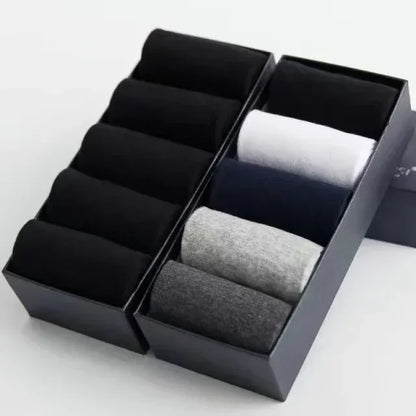 20Pcs/Lot Men's Pure Cotton Socks Plus Size Solid Color Casual Office Business Long Socks Breathable Soft Men's Socks EU39-48