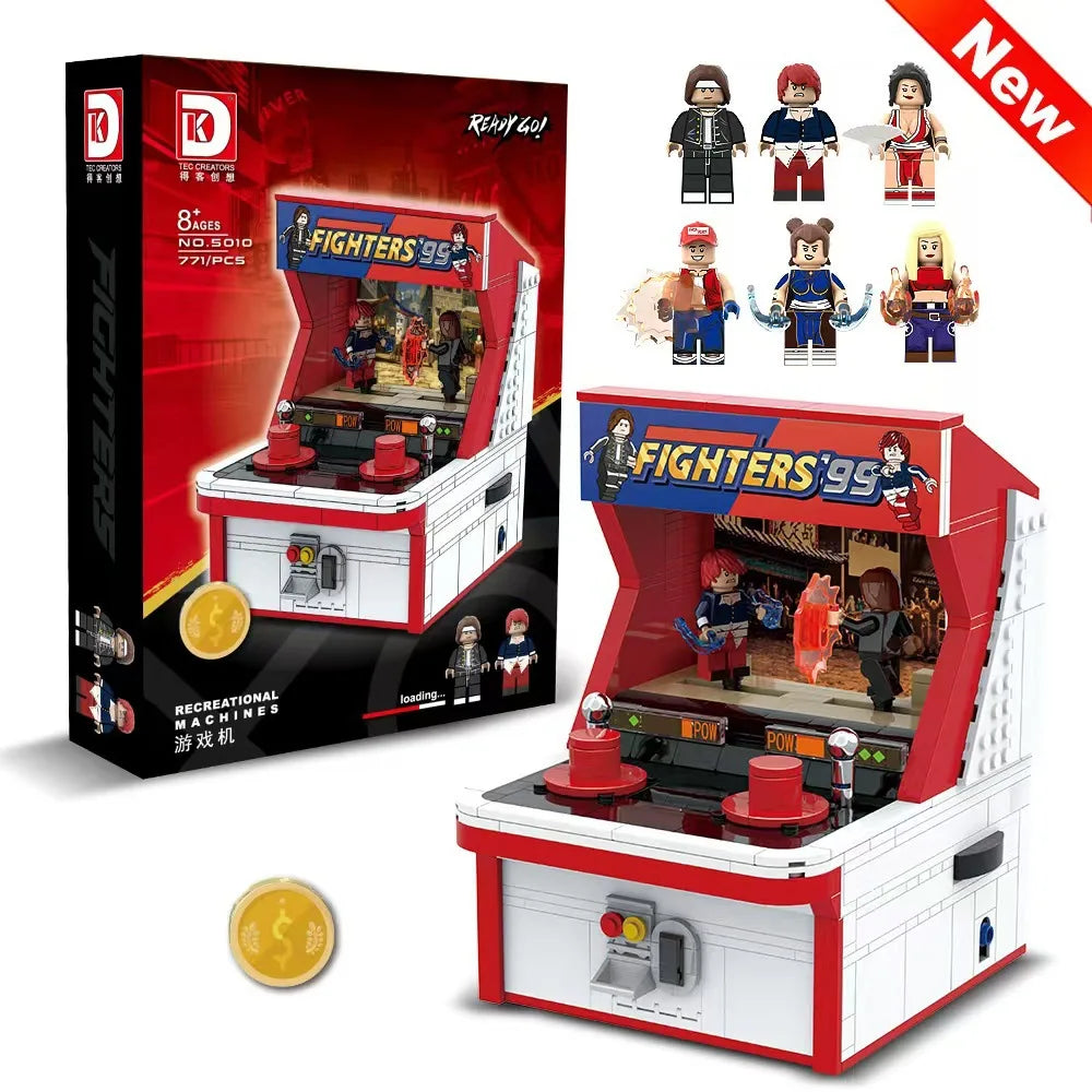 771Pcs King Of Fighters Creative Arcade Building Blocks Model Mini Particle Educational Toy Gift Desktop Decoration For Kids