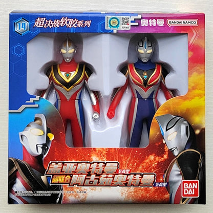 Bandai Original Ultraman TrigaTiga Galaxy Dynasel Vin Super Showdown Monster Golbadada Set Box Soft Plastic Doll Children's Gift