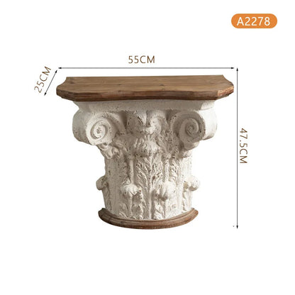 wooden stump side table, flower shop dec
oration, flower rack, mall display window, Roman column,
 distressed sofa side table