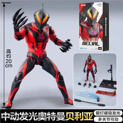 ZD TOYS Genuine Ultraman Light Series Zero，Ultraman Belial，Ultraman Tiga，Jack Armor Collectibles of Finished Movable Model Toys