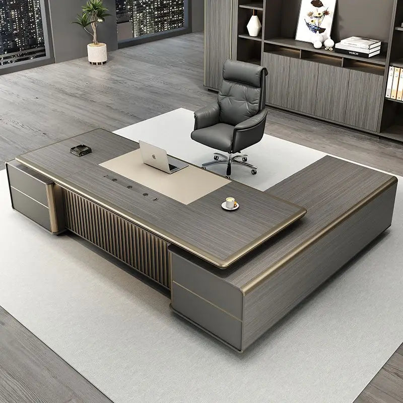 Modern High-end Desk Boss Tables Light Luxury Office Desks And Workstations Simple Manager Large Class Desk President Table