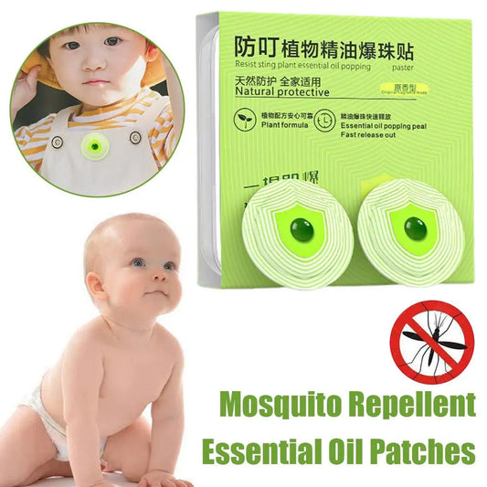 DEET Free Natural Essential Oil Mosquito Patches Popping Burst Beads Stickers Long Lasting Insect Repellent for Kids Camping