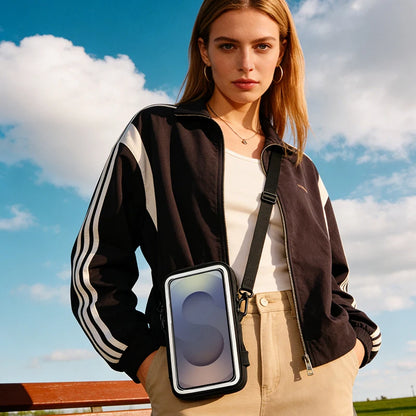 Haissky New Touch Screen Phone Bag For iPhone 17 16 15 14 13 Pro Max Air Plus With Adjustable Crossbody Lanyard Storage Pouch