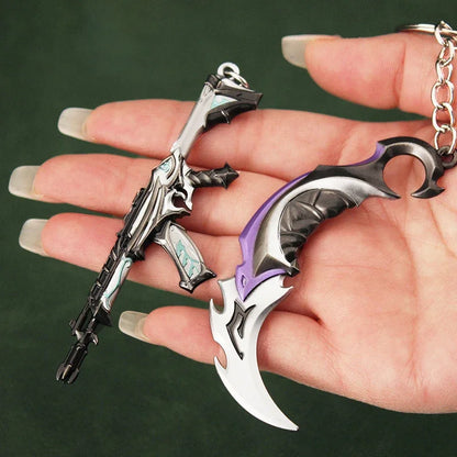 Valorant Melee Reaver 2.0 Karambit Knife Metal M4 Game Peripheral Samurai Sword Alloy Model Keychain Pendant Gifts Toys