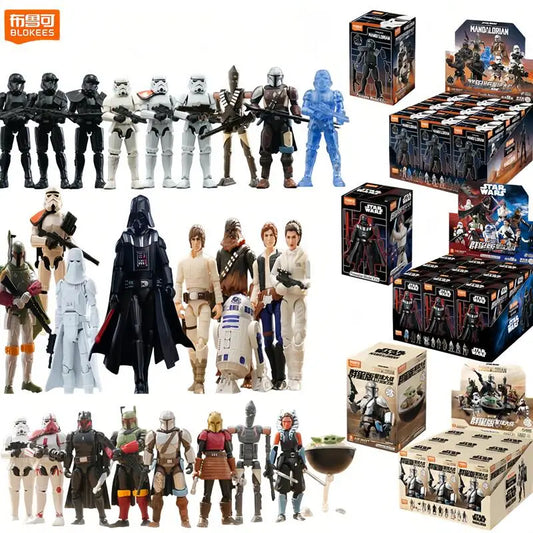Original Blokees Star Wars The Mandalorian GV01-GV03  Ahsoka Din Djarin IG-11 Grogu Darth Vader Kits Action Figure Model Toy