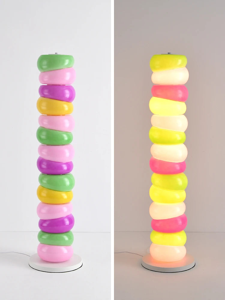 Rainbow Floor Lamp Living Room Sofa Side Standing Lamp Bedroom Lamp Candy Children's Room Atmosphere Lamp Decorative Light LED