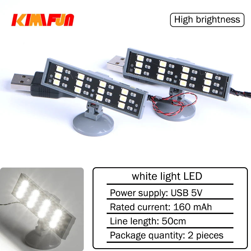 2pcs Building Blocks Universal DIY LED Lighting RGB Bricks MOC Toy with USB Port Colorful White Warm Spotlights Kit For LEGO