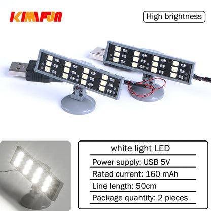 2pcs Building Blocks Universal DIY LED Lighting RGB Bricks MOC Toy with USB Port Colorful White Warm Spotlights Kit For LEGO