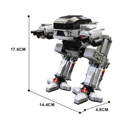 Gobricks UCS Scale ED-209 Robot Model Executing robot mechanical war police Enforcement Series 209 MOC Building Block Gift