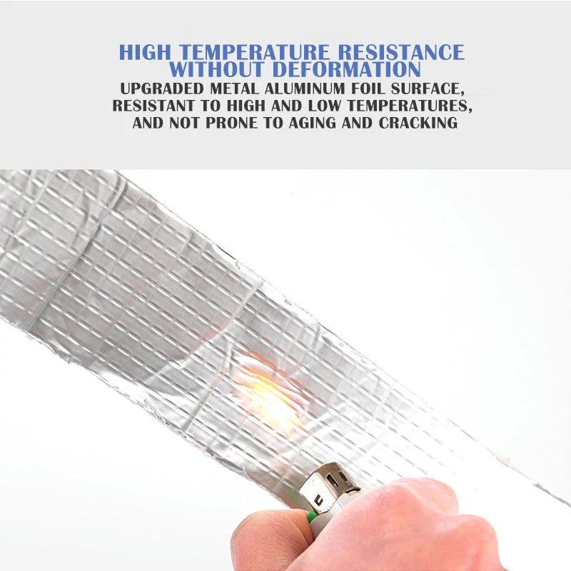 Waterproof Tape High Temperature Resistance Aluminum Foil Thicken Butyl Tape Wall Pool Roof Crack Duct Repair Sealed Self Tape