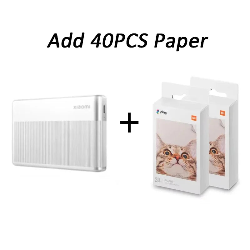 Global Version Xiaomi Mi Portable Photo Printer 1S Bluetooth 5.2 ZINK Inkless Technology Wireless Printing 8 Filters Mi Home