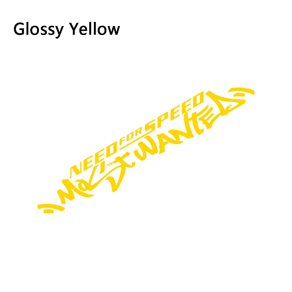 1pc Need For Speed Most Wanted Text Vinyl Sticker Waterproof Tuning Decal for Car Door Hood Window Side Body Decor