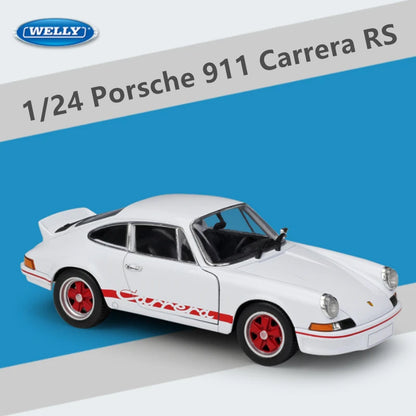 WELLY 1:24 1971 Porsche 911 Turbo 3.0 Alloy Sports Car Model Diecasts Metal Classic Vehicles Car Model High Simulation Kids Gift