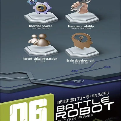 Boy Mecha Model Engineering Mixer Transformed into Robot Children's Deformation Toys Birthday Gift