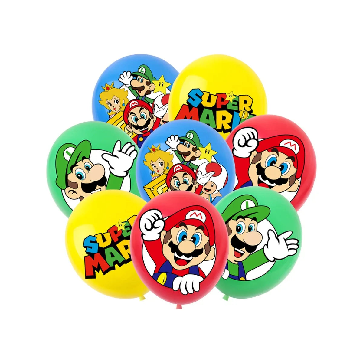 Set Luigi Mushroom Yellow Question Mark Latex Balloons Mario Balloon Set Peach Princess Happy Birthday Party Decoration Supply