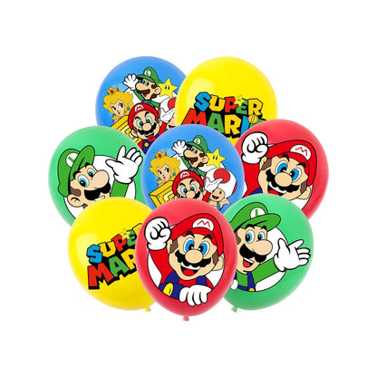 Set Luigi Mushroom Yellow Question Mark Latex Balloons Mario Balloon Set Peach Princess Happy Birthday Party Decoration Supply