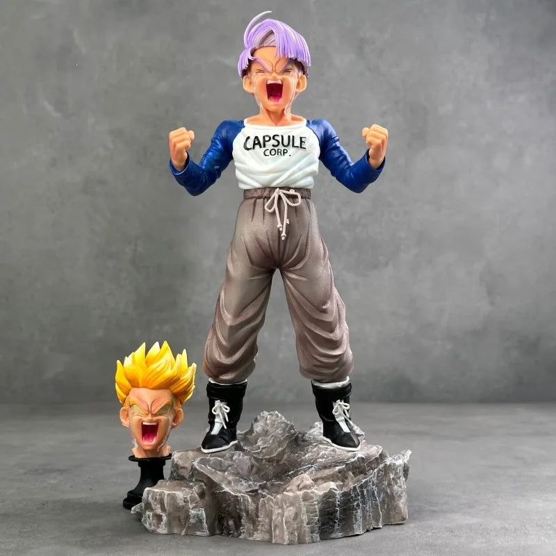 Anime Dragon Ball Z Trunks Figure Super Saiyan Trunks Statue Replacement Light Head Pvc Action Figures Collection Model Toys