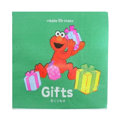 Birthday Party Decoration Set Supplies Cartoon Sesame Streets Birthday Party Supplies Tableware Balloon Cake Topper Banner Plate