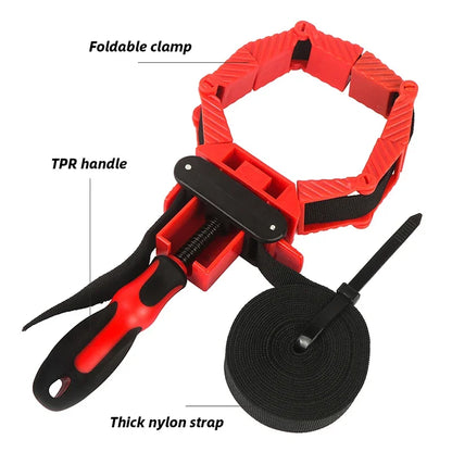 4M Belt Frame Clips Multifunction Blet Clamp Quick 35°-305° Adjustable Band Clamp Polygonal Clip  Right Angle Woodworking Tools