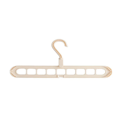 1pc - Nine hole multifunctional magic folding clothes hanger, convenient storage and space saving storage cabinet