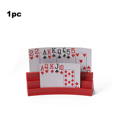 Magnetic Playing Card Holder 3 Slots Card Stand Free Standing Card Organizer for Poker & Card Games
