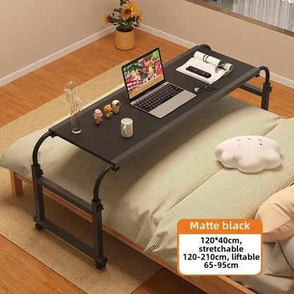 Bed Small Table 120*40cm Wholesale Bedroom Lazy Cross Bed Table Liftable Student Study Table Removable Study Desk
