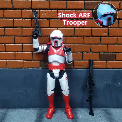 Star Wars 3.75 Inch Trooper 1/18 Shock Coruscant Guard Kamino Clone Sergeant Hound Fox Action Figure Toys Model Loose