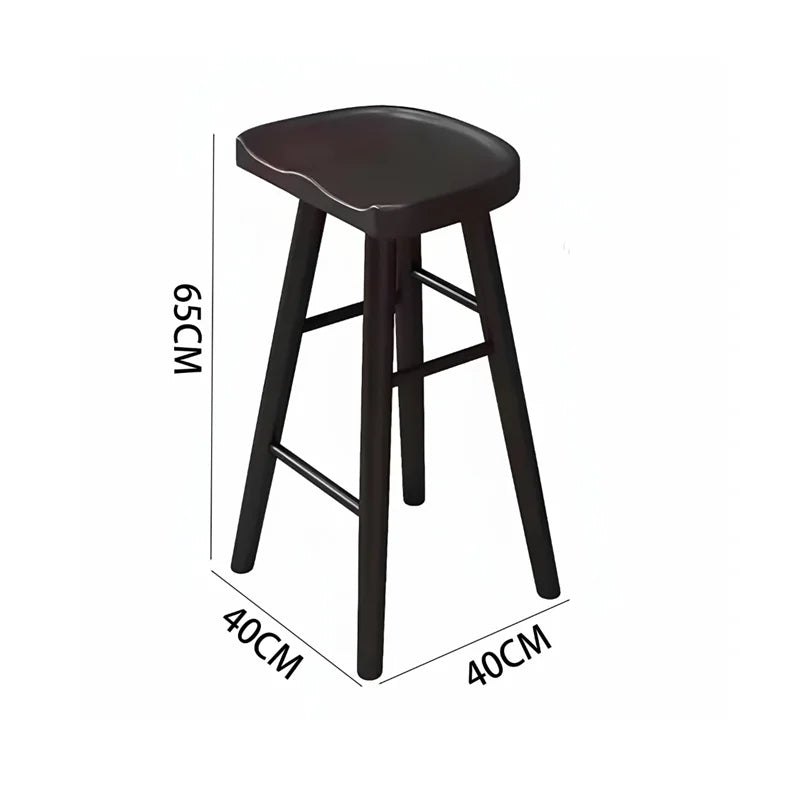 Nordic Bar Chair, Bar Stool, Solid Wood Home Chair, High Stool, Mobile Phone Store Stool, Modern Minimalist Bar Chair, Bar Stool