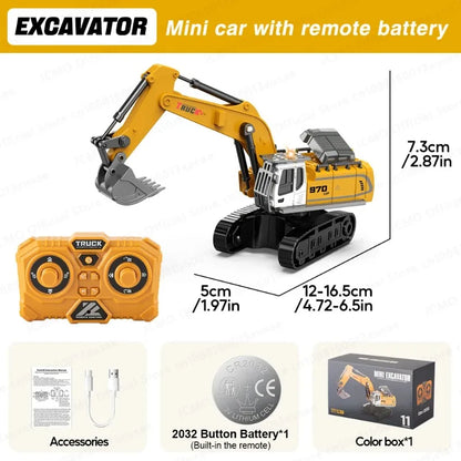 2026 New 1/64 Remote-Controlled Alloy Forklift Engineering Vehicle Tabletop Toys Model Collection Gift For Boys