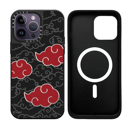 Naruto Anime MagSafe Phone Case for iPhone 15 14 13 12 Promax Mirror Shockproof Fashions Silicone Protective Cover Magnet Case
