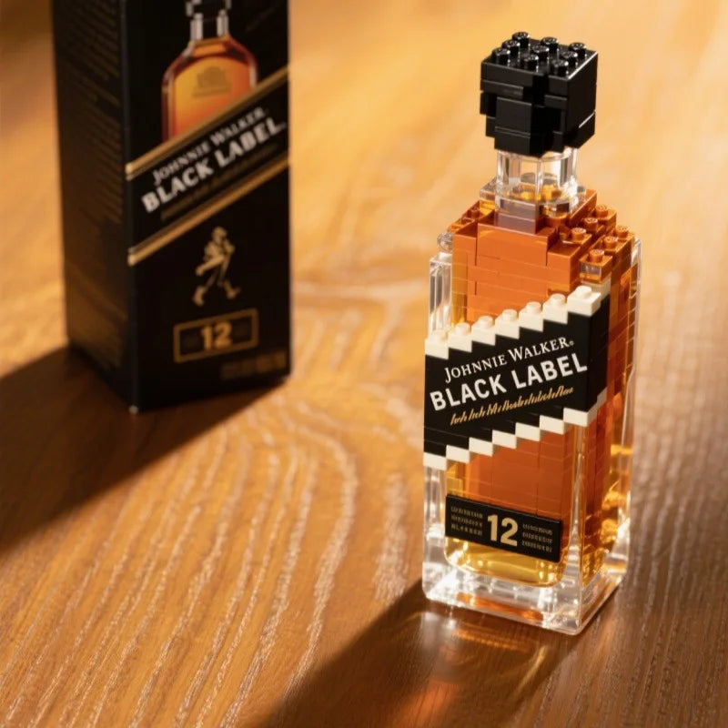Whiskey Bottle Building Blocks Baileys Irish Cream Mini Liquor Model Creative DIY Bricks for Home Decor Model Kids Toys Gift