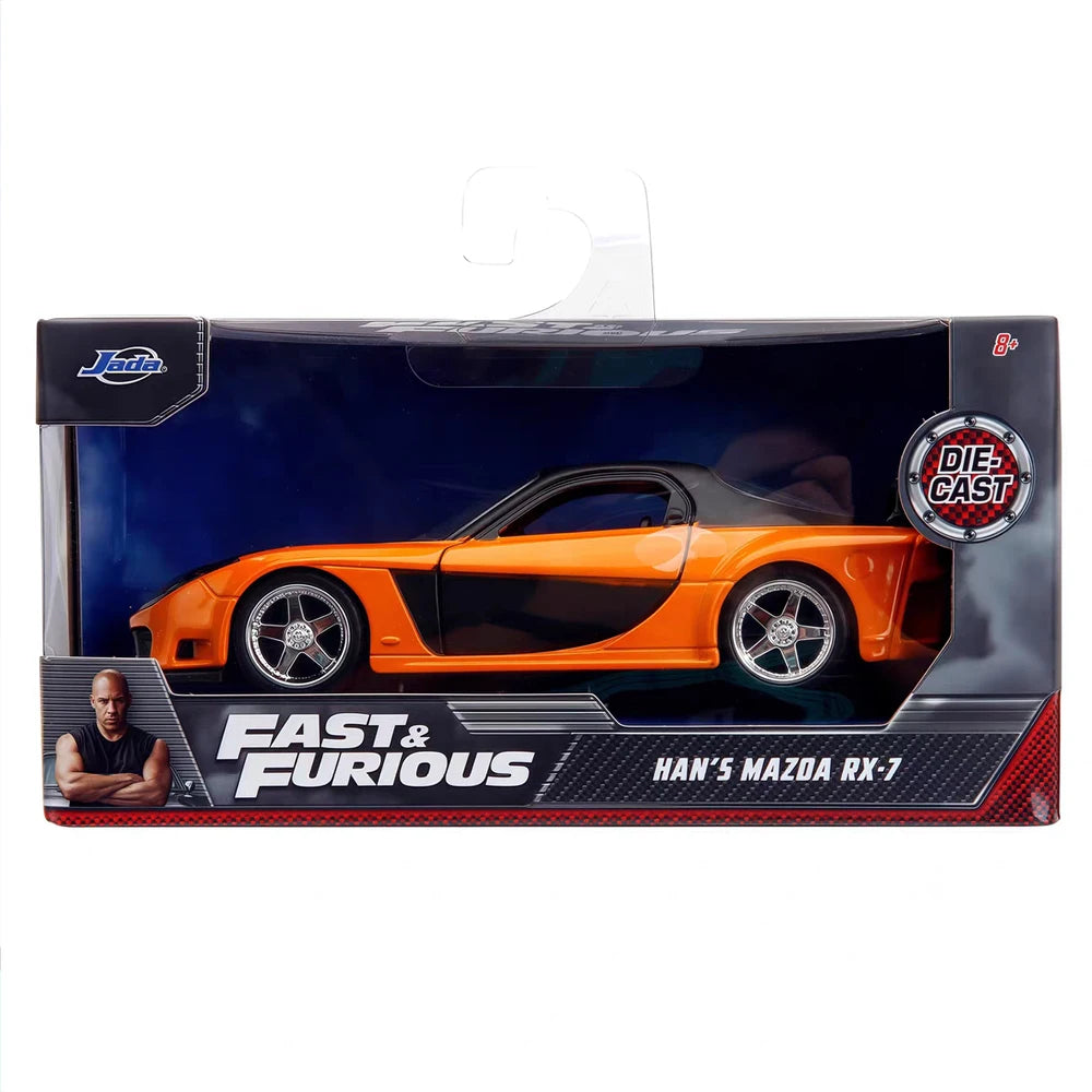 In Stock JADA 1:32 Fast & Furious 1997 Mazda RX-7 Han's Ride Alloy Die-cast Car Model Original Box Gifts Collecting hobbies