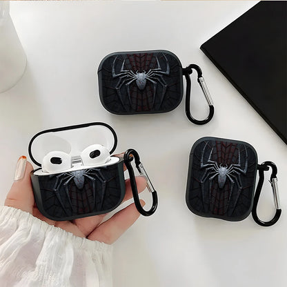 Cool Spider Pattern Silicone Tpu Earphone Case For AirPods Pro3/Pro2/Pro Earbuds Case For AirPods 1/2/3/4 Shockproof Soft Cover