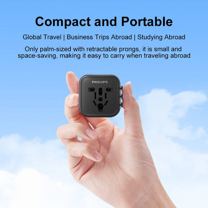 Philips Global Travel Adapter Philips Universal Conversion Socket US/EU/Aus/UK Adaptor