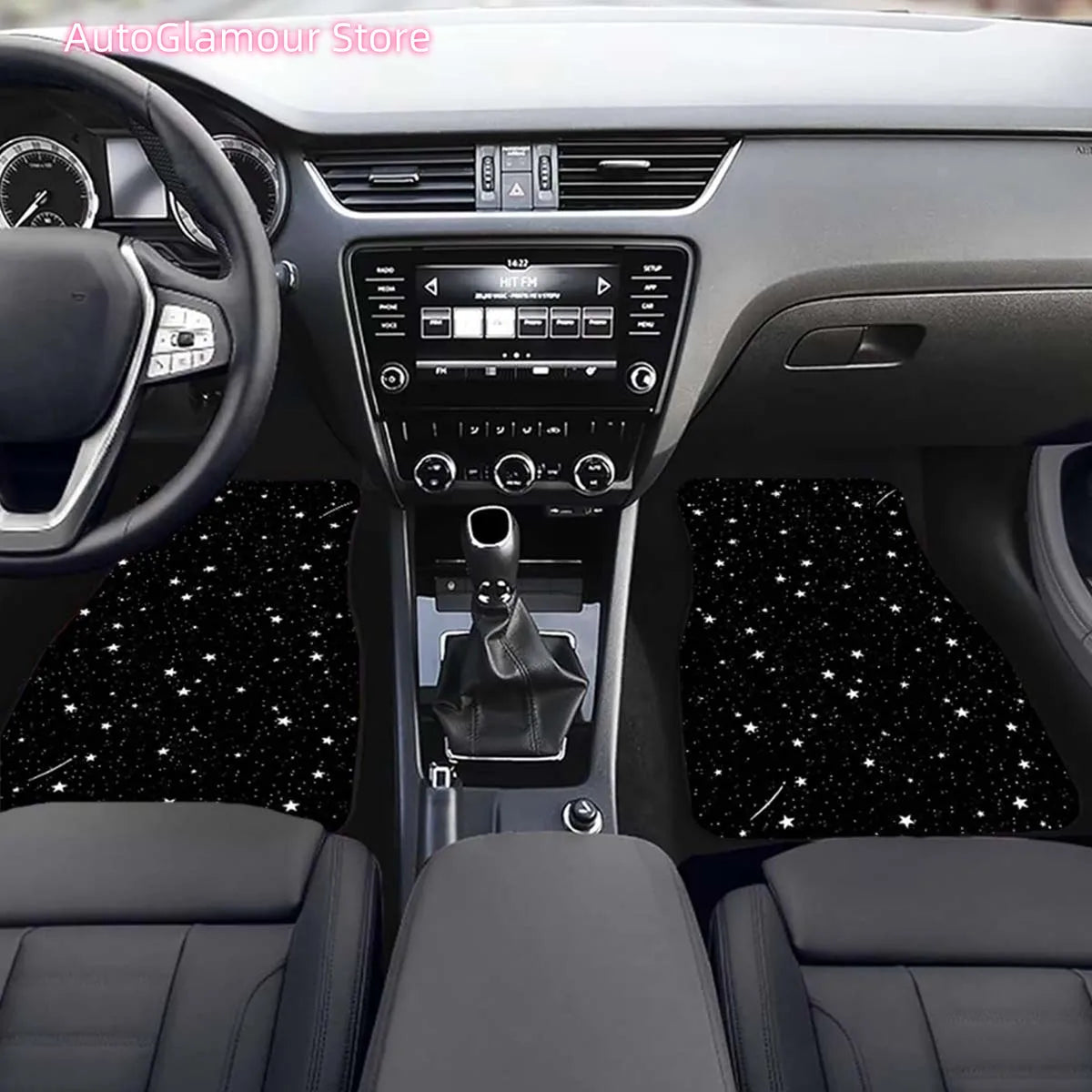 [Starry Sky Theme SUV Car Mats] 2D.4pcs Starry Sky Theme Style Elements Universal SUV Car Mats, Suitable for All Vehicles' Front