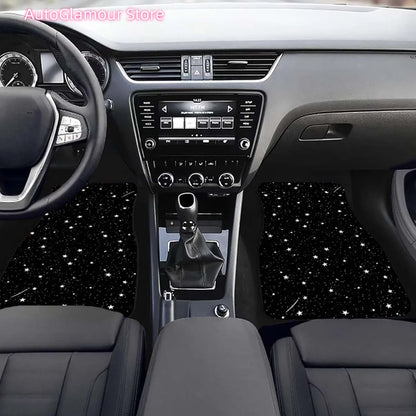 [Starry Sky Theme SUV Car Mats] 2D.4pcs Starry Sky Theme Style Elements Universal SUV Car Mats, Suitable for All Vehicles' Front