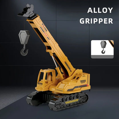 Simulation Alloy Excavator Toy 1:24 Scale Inertia Engineering Vehicle Kids Boys Birthday Gift