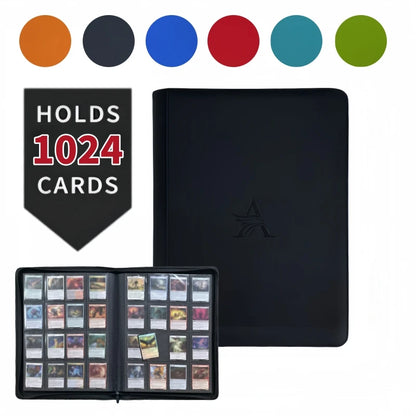 16 Pocket Card Binder - Premium Trading Card Binder Holds 1024 Cards, Ultimate protection for  TCG & sports cards. Collector's d